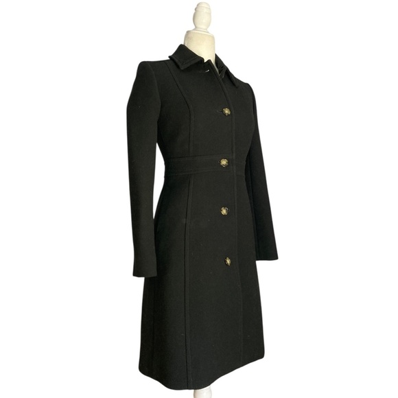 J. Crew Classic lady day coat in Italian double-cloth wool Black - Picture 4 of 8